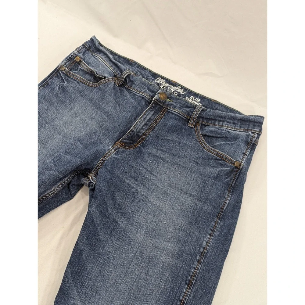 Wrangler Retro Slim Boot Cut 36x32 (35x34 Tag) Dark Wash‎  Jeans Western Rodeo